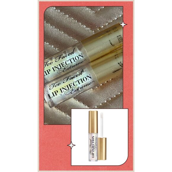 TOO FACED - NEW Set of 2 Travel Size Lip Injection Extreme Lip Plumpers/Original - Picture 3 of 15